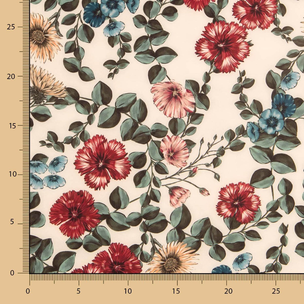 Chute Tissu Bi-Stretch Écru Forest 115x140 Cm - Ribes y Casals