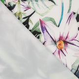 Tissu Biélastique Tropical Fond Blanc Biélastique - Ribes y Casals