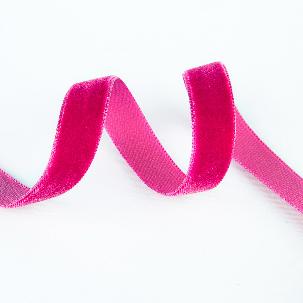 Ruban Velours Fuchsia 16mm - Ribes y Casals