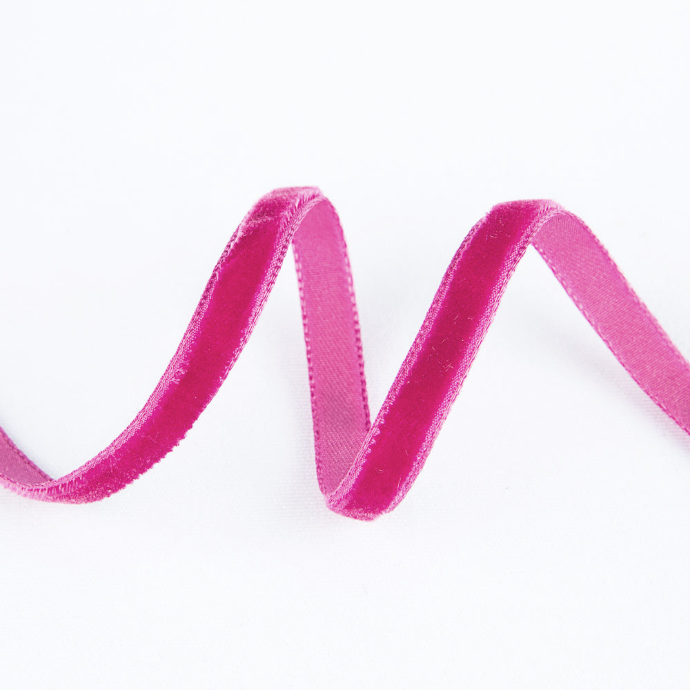 Ruban Velours Fuchsia 7mm - Ribes y Casals