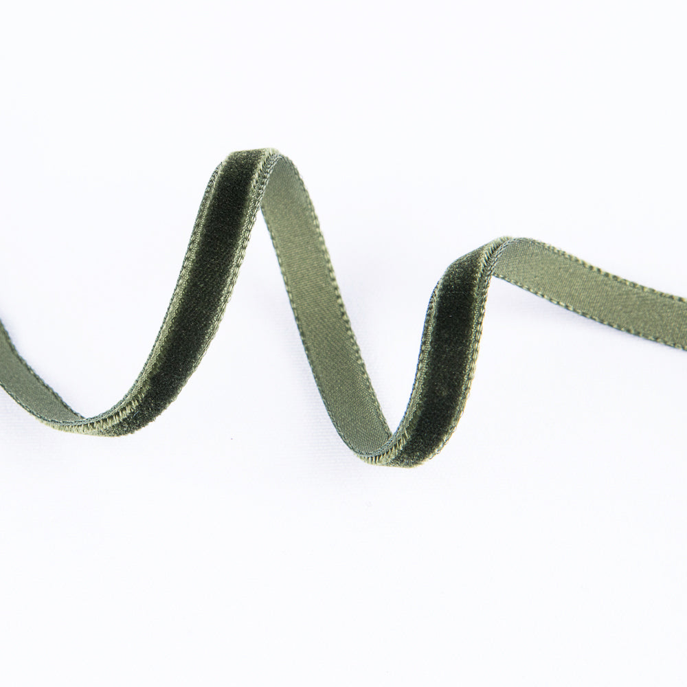 Ruban Velours Vert Foncé 7mm - Ribes y Casals