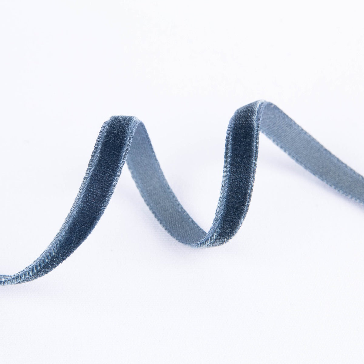 Ruban Velours Bleu Gris 7mm - Ribes y Casals