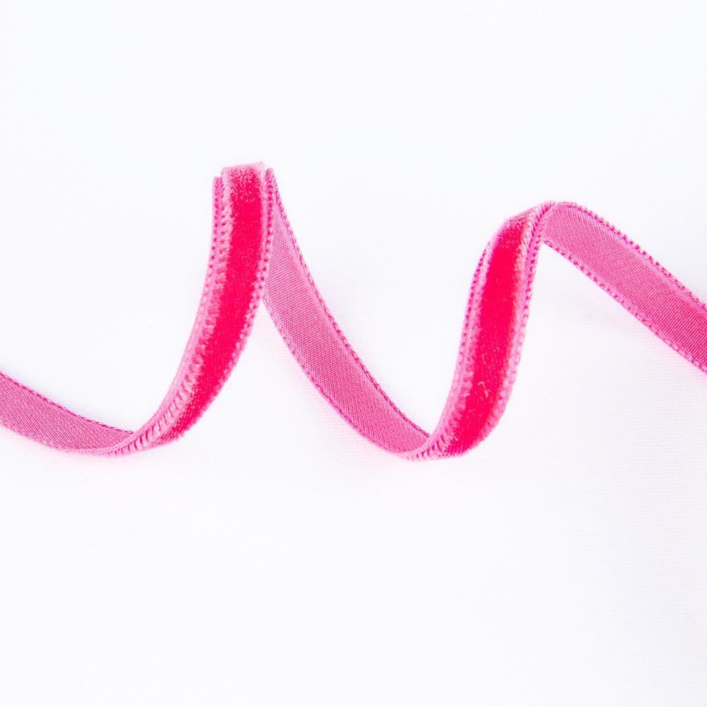 Ruban Velours Fraise 7mm - Ribes y Casals