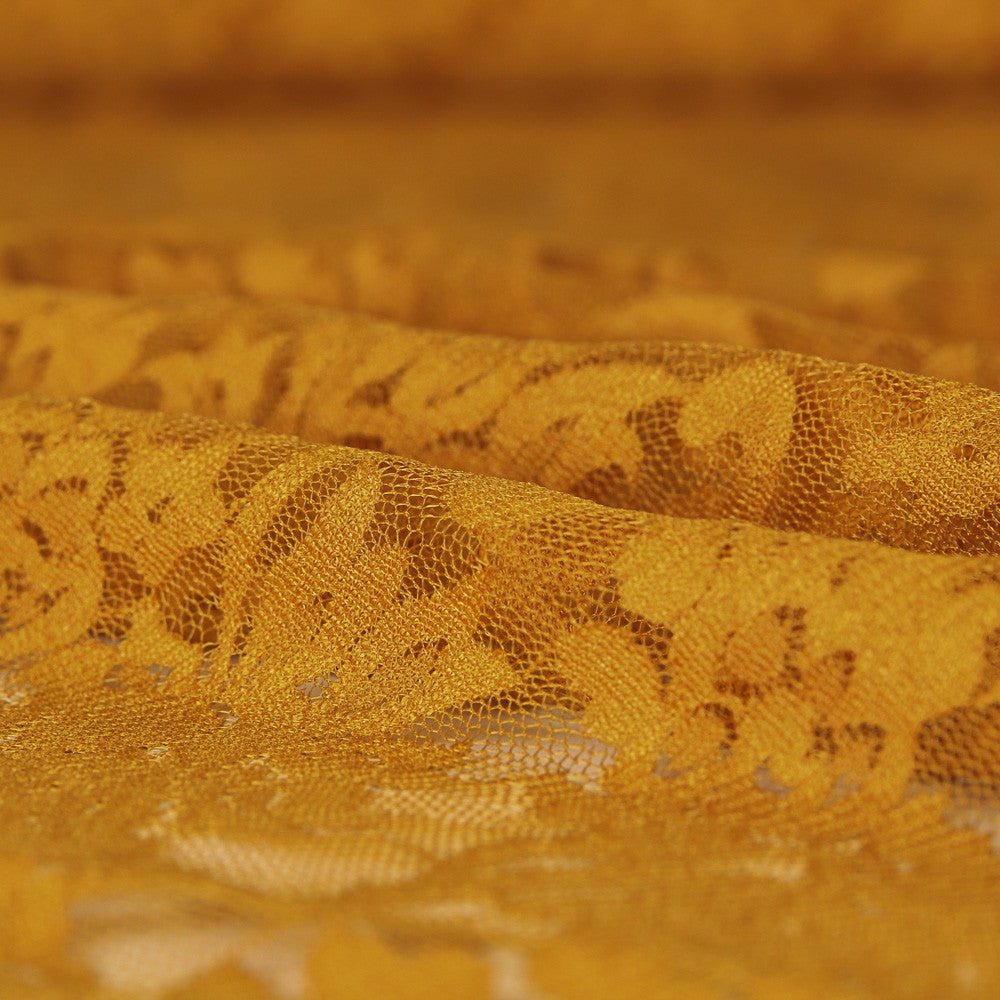 Dentelle Fleurs Spandex Jaune - Ribes y Casals