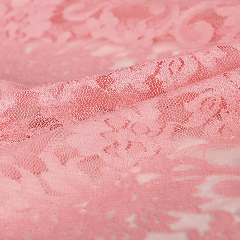 Dentelle Fleurs Spandex Rose - Ribes y Casals