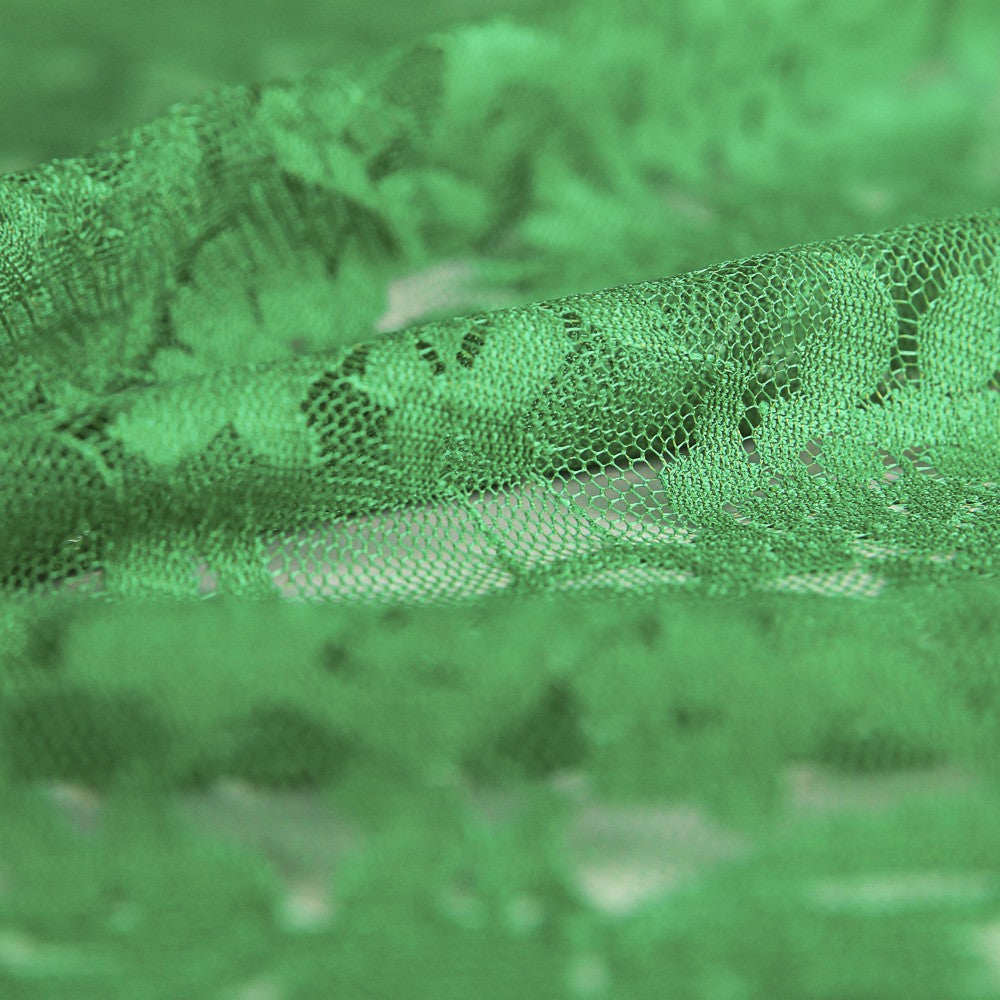 Dentelle verte à motifs floraux en Spandex - Ribes y Casals