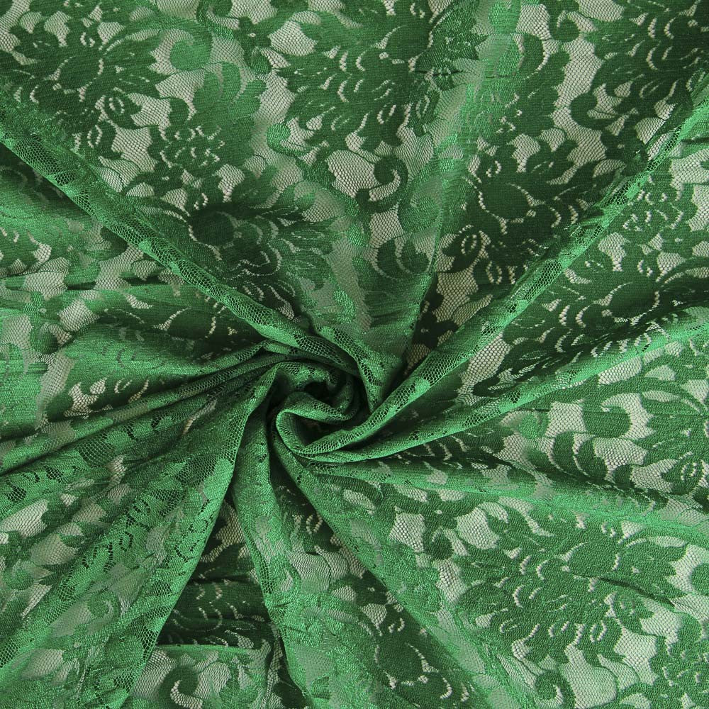 Dentelle verte à motifs floraux en Spandex - Ribes y Casals