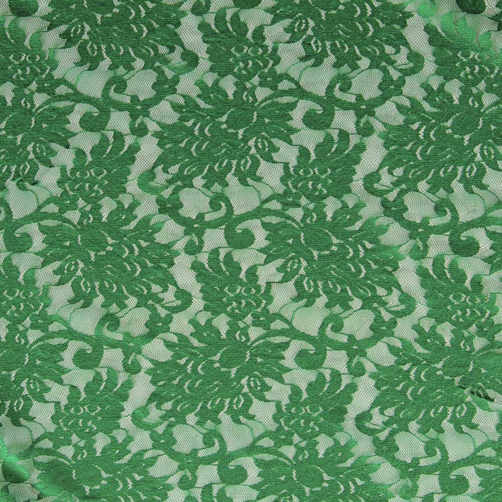 Dentelle verte à motifs floraux en Spandex - Ribes y Casals