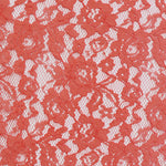 Dentelle Lacée Fleurs Rebrodée Corail - Ribes y Casals