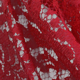 Dentelle Lacée Fleurs Rebrodée Rouge - Ribes y Casals