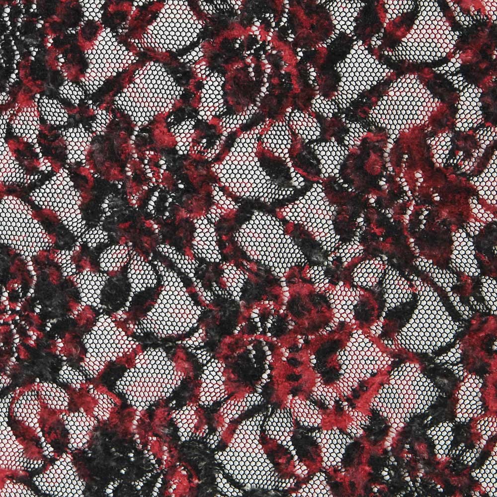 Dentelle Laine Fleurs Rouge - Ribes y Casals