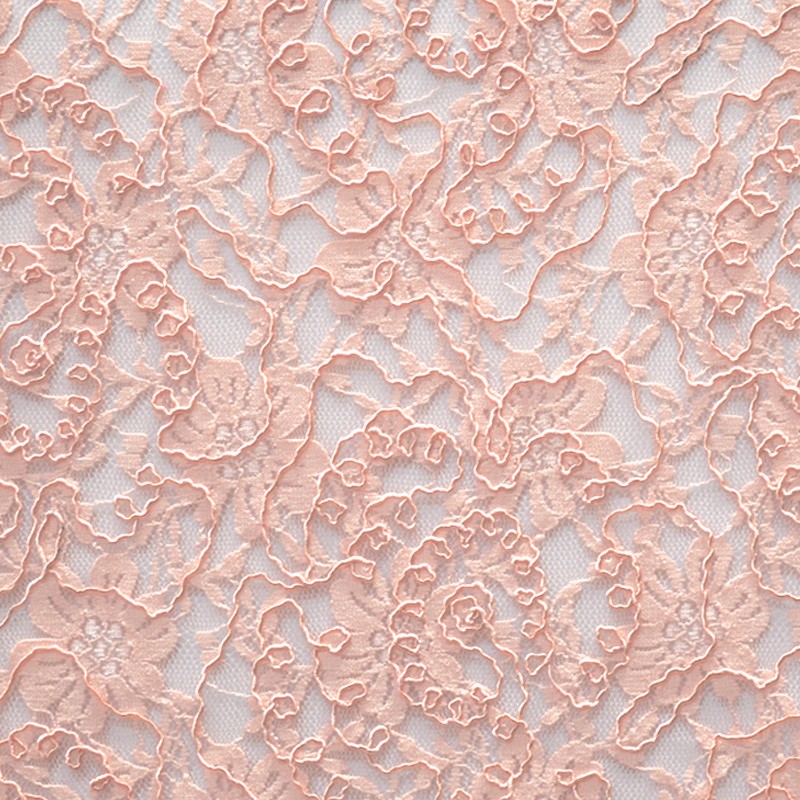 Dentelle Rebrodée Saumon - Ribes y Casals