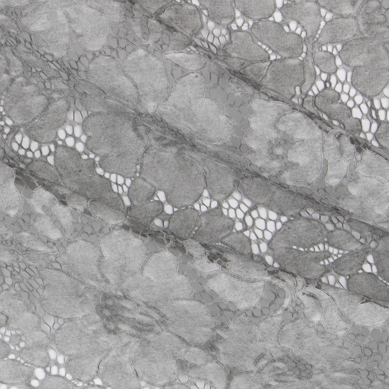 Dentelle Tie-dye Rebrodé Gris - Ribes y Casals