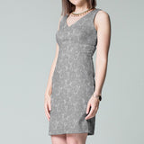 Dentelle Tie-dye Rebrodé Gris - Ribes y Casals