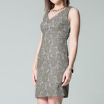 Dentelle Tie-dye Rebrodé Kaki - Ribes y Casals