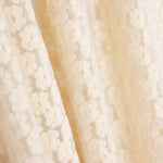 Tulle Brodé Fleur Blanc Naturel - Ribes y Casals