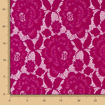 Dentelle Fleurs Spandex Cyclamen - Ribes y Casals