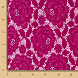 Dentelle Fleurs Spandex Cyclamen - Ribes y Casals