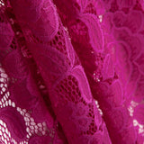 Dentelle Fleurs Spandex Cyclamen - Ribes y Casals