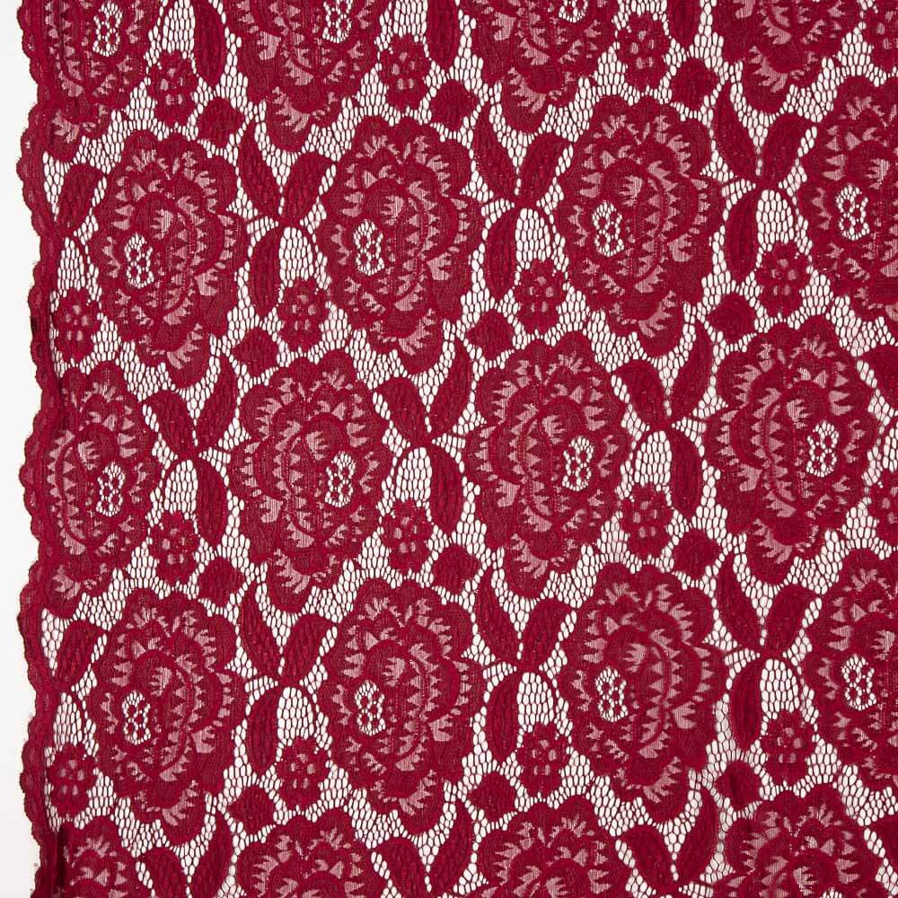 Dentelle Fleurs Spandex Bordeaux - Ribes y Casals