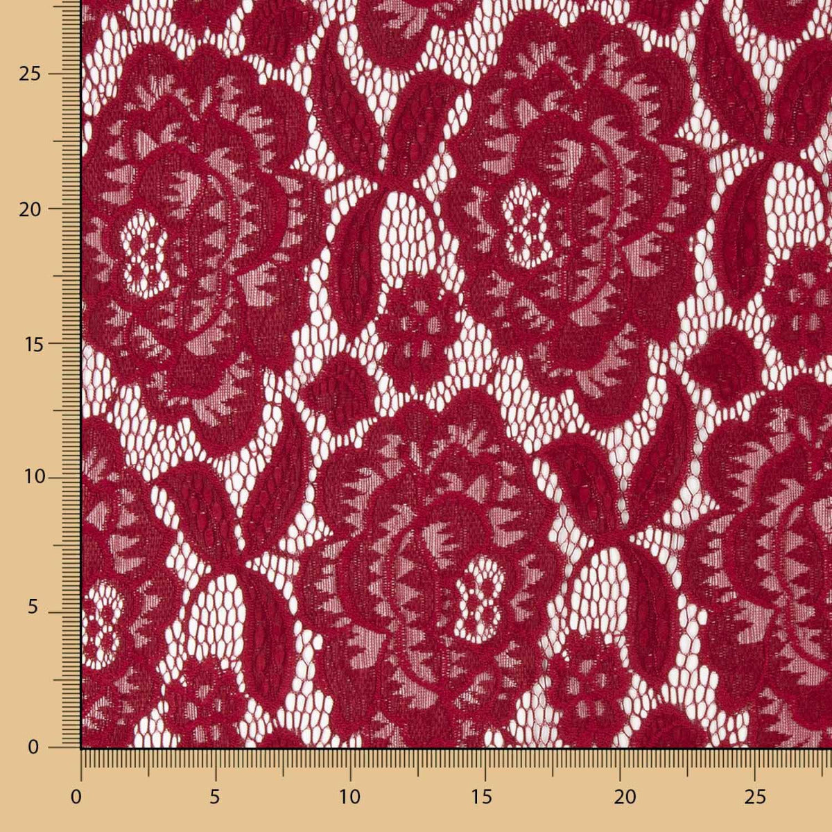 Dentelle Fleurs Spandex Bordeaux - Ribes y Casals