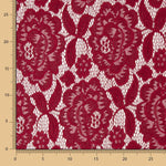 Dentelle Fleurs Spandex Bordeaux - Ribes y Casals