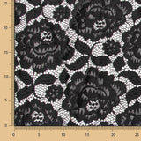 Dentelle Fleurs Spandex Noir - Ribes y Casals