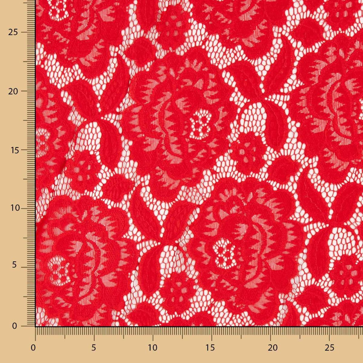 Dentelle Red Spandex Fleurs - Ribes y Casals