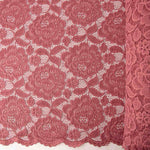 Dentelle rose poudré avec motif floral en Spandex - Ribes y Casals