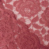 Dentelle rose poudré avec motif floral en Spandex - Ribes y Casals