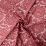 Dentelle rose poudré avec motif floral en Spandex - Ribes y Casals