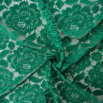 Dentelle verte à motifs floraux en Spandex - Ribes y Casals