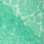 Dentelle verte aquatique avec motifs floraux en Spandex - Ribes y Casals