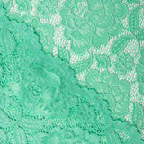 Dentelle verte aquatique avec motifs floraux en Spandex - Ribes y Casals