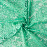 Dentelle verte aquatique avec motifs floraux en Spandex - Ribes y Casals