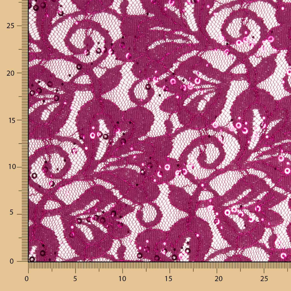 Dentelle Pailletée Bougainvillier - Ribes y Casals