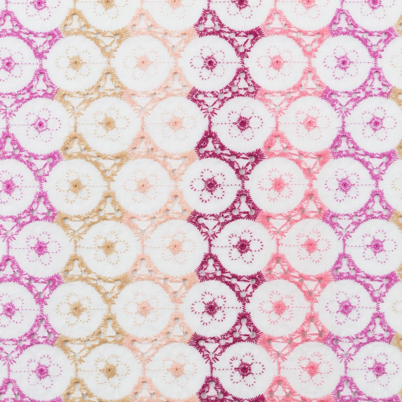 Broderie Suisse Fleurs Fuchsia - Ribes y Casals