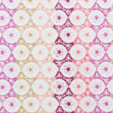 Retal Bordado Suizo Flores Fucsias 145x140cm - Ribes y Casals