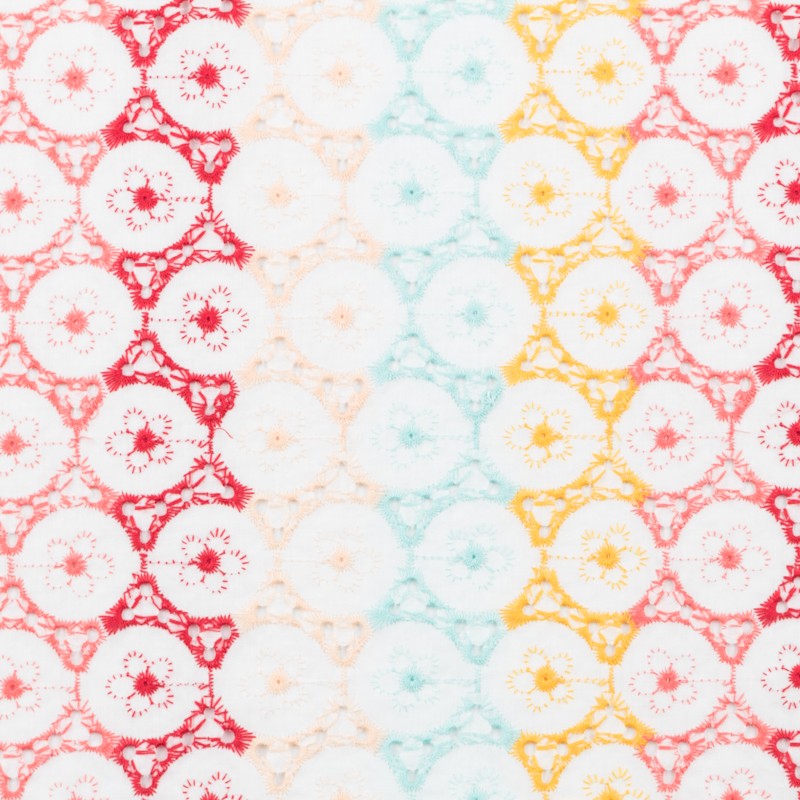 Broderie Anglaise Fleurs Multicolores - Ribes y Casals