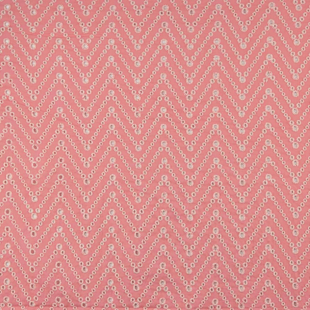 Broderie Suisse Chevron Corail - Ribes y Casals