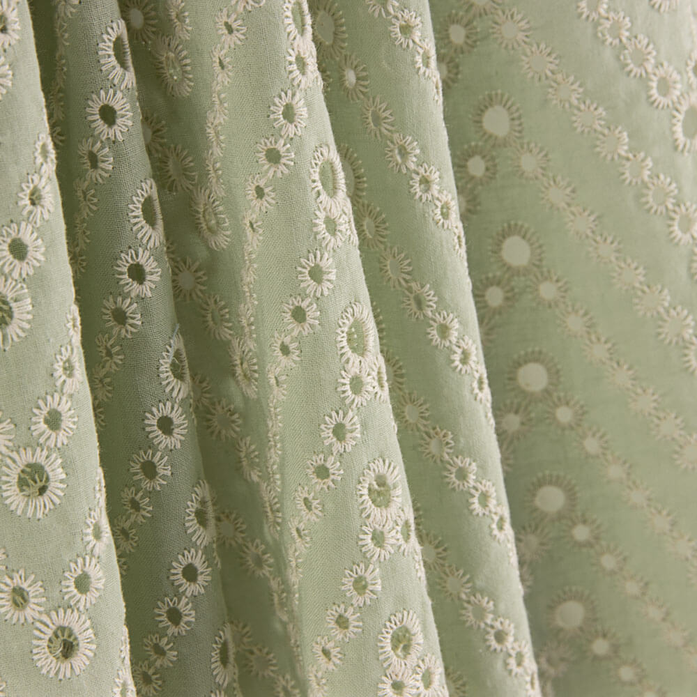 Broderie Suisse Chevron Vert Sauge - Ribes y Casals