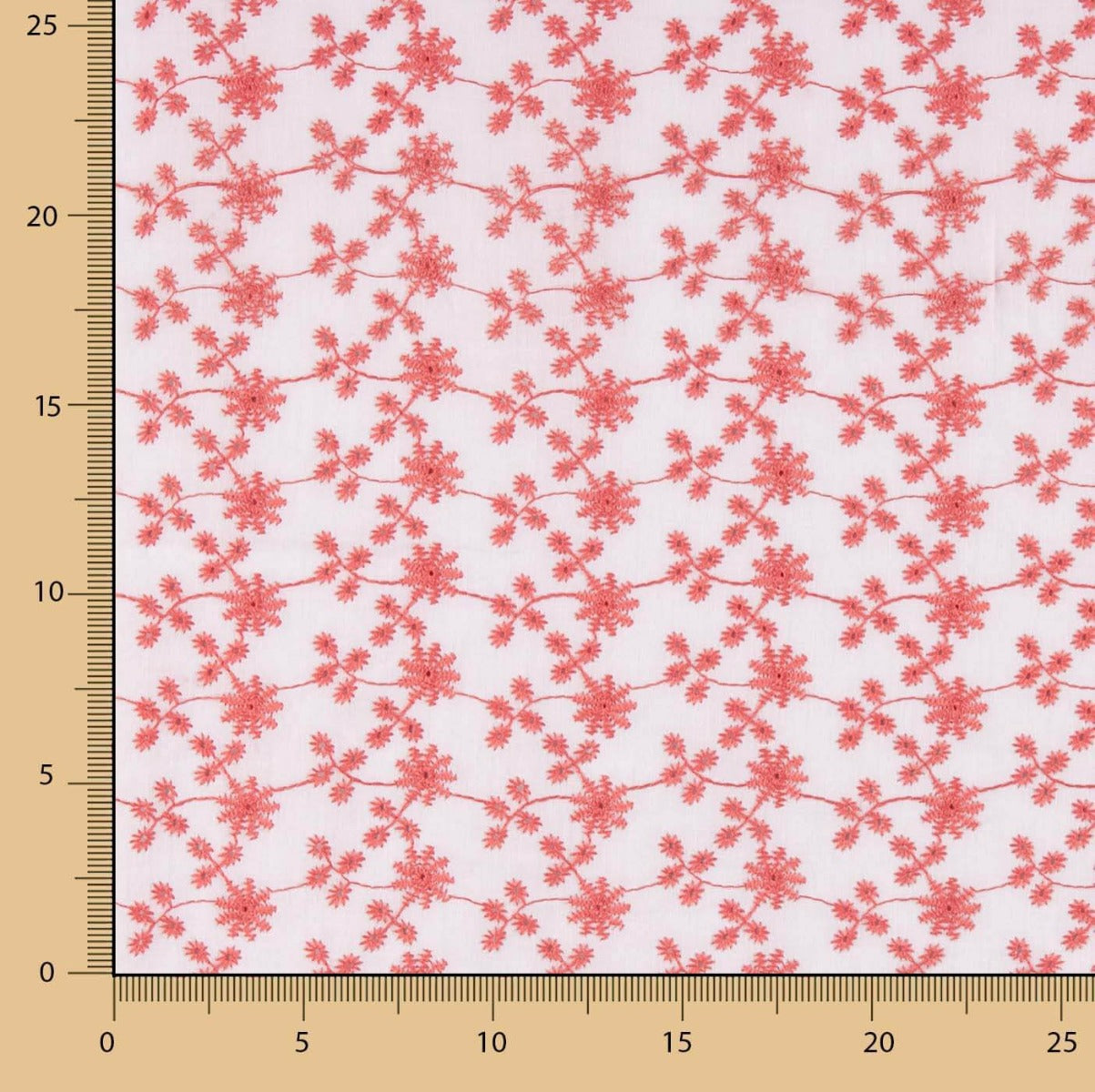 Broderie Suisse Mini Fleur Corail - Ribes y Casals