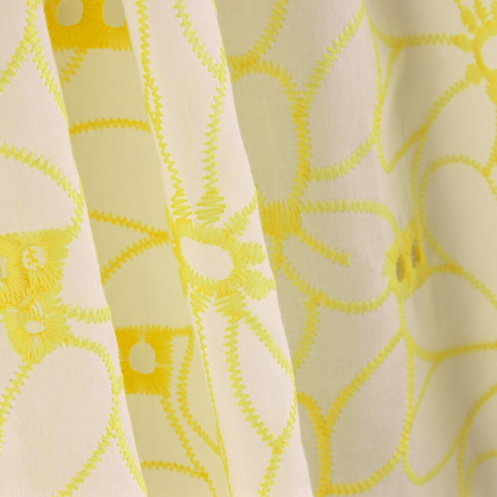 Broderie suisse Marguerite bordure jaune - Ribes y Casals