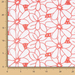 Broderie suisse Marguerite bordure corail - Ribes y Casals