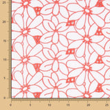 Broderie suisse Marguerite bordure corail - Ribes y Casals