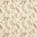 Lin viscose imprimé botanique marron - Ribes y Casals