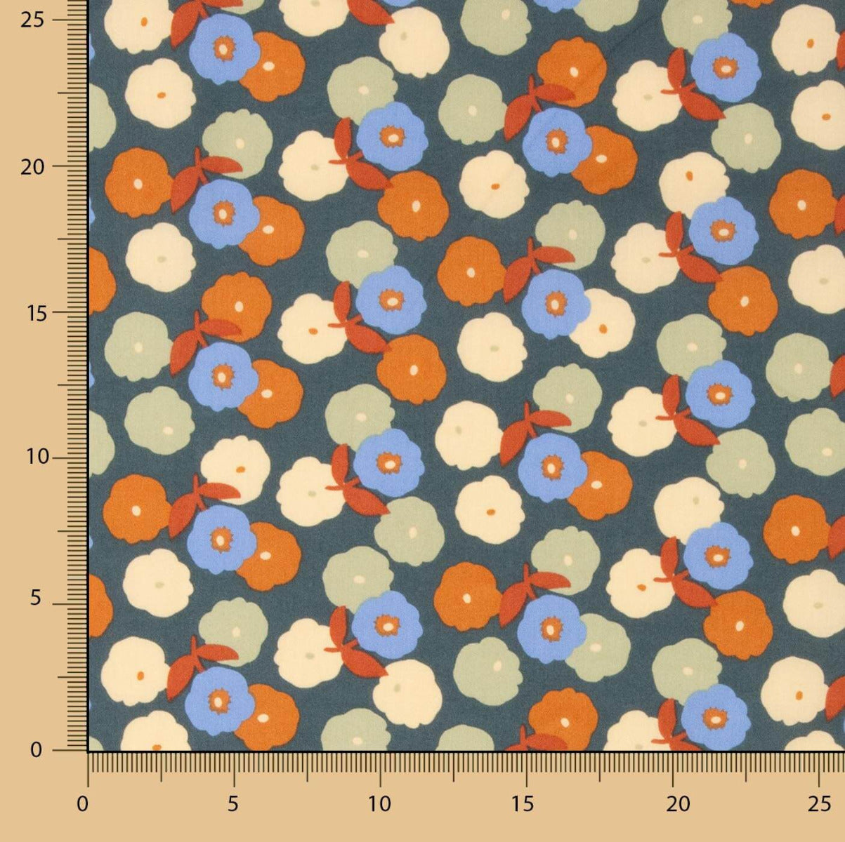 Popeline de coton Tera Fleurs - Ribes y Casals