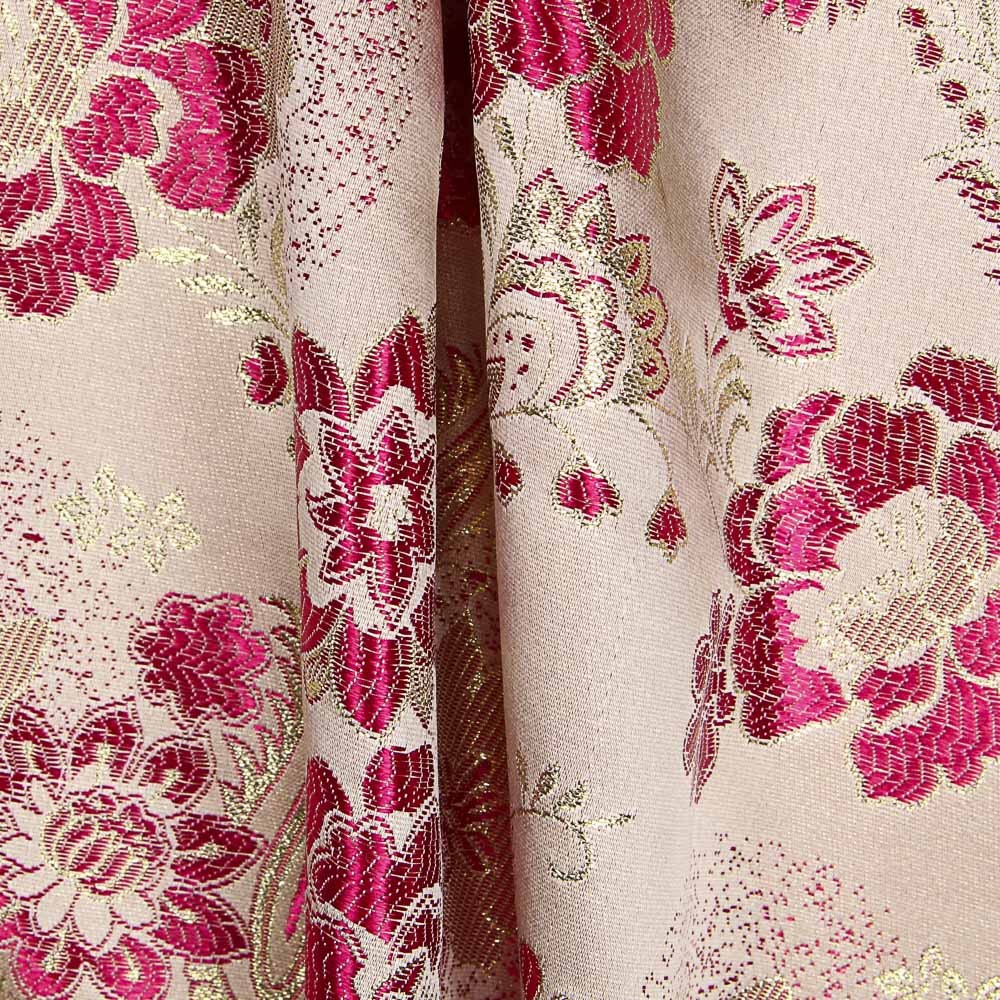 Jacquard Lurex Floral Fuchsia - Ribes y Casals
