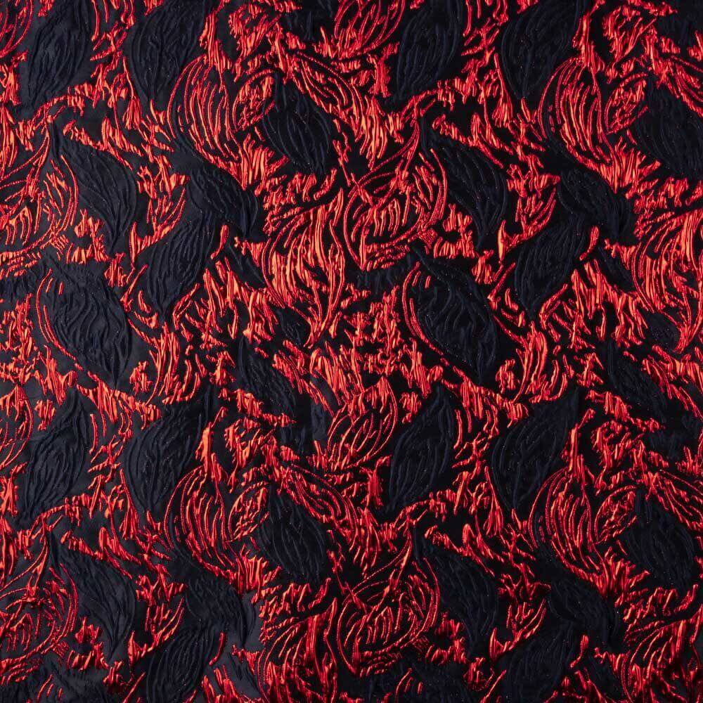 Brocado Lamé Rojo Bubble - Ribes y Casals