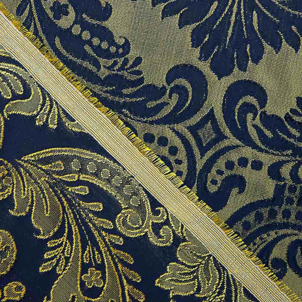 Jacquard Cofrade Bleu Métal Doré - Ribes y Casals
